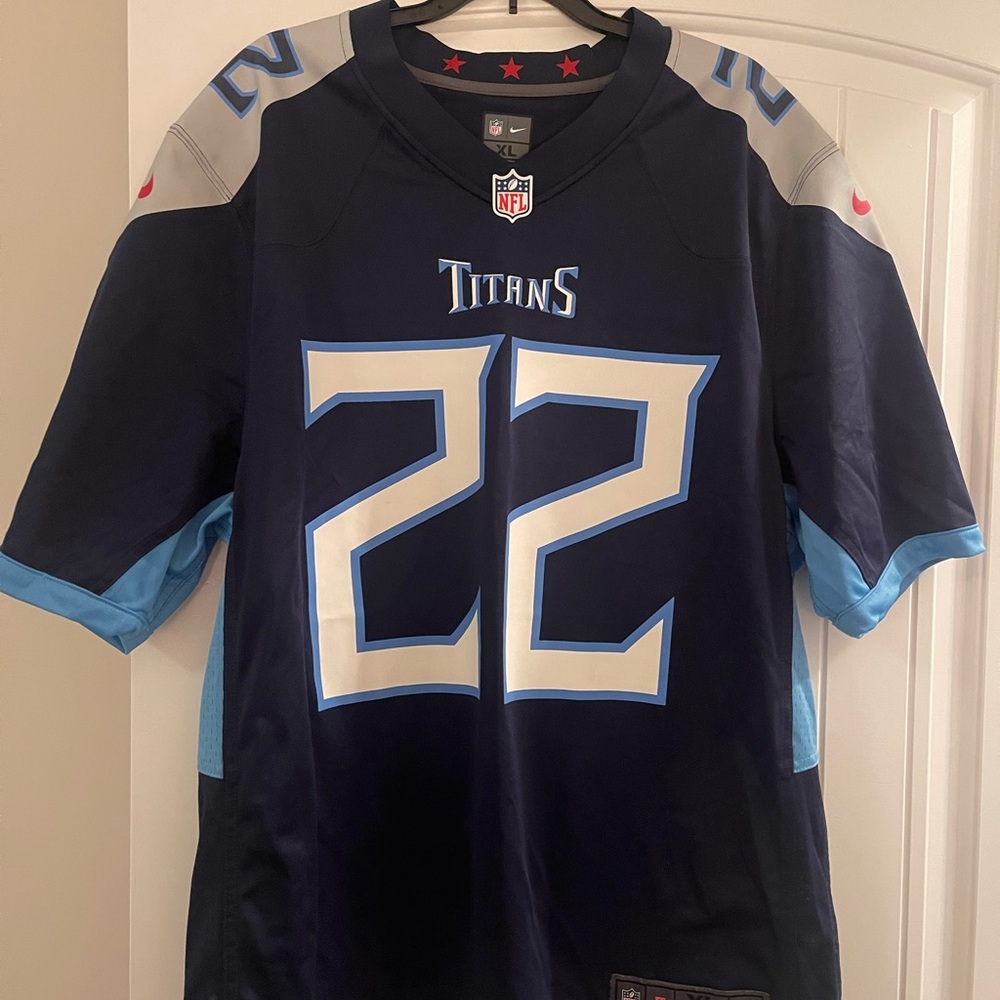 NFL Titans Dark Blue Jersey with Red Stars